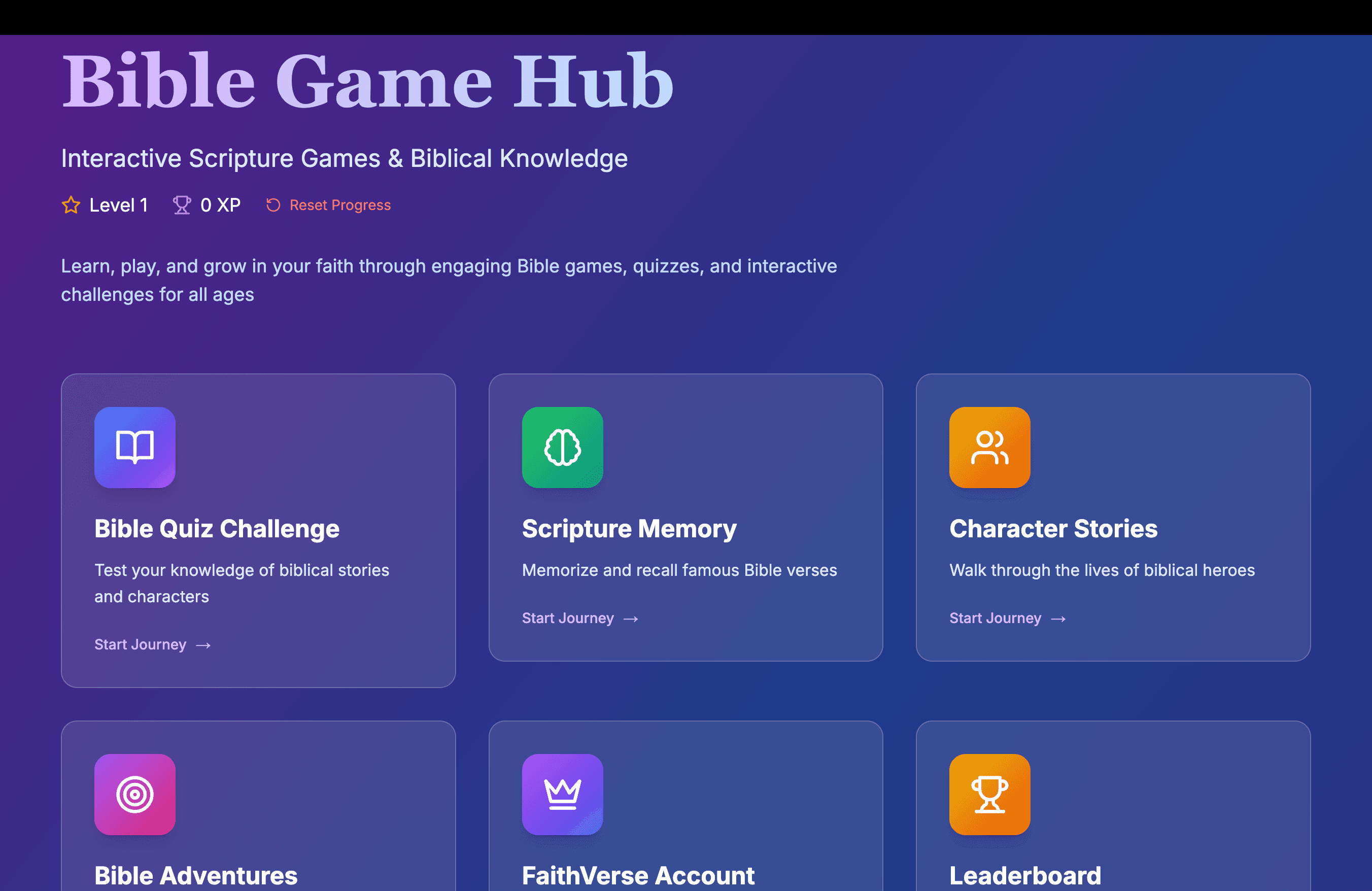 Bible Game Hub