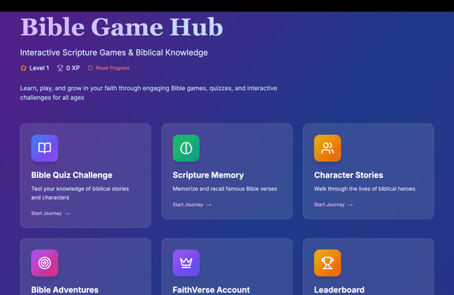 Bible Game Hub