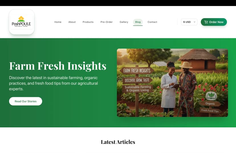 PoshPOULE Farms Suite - Comprehensive farm management and e-commerce platform for organic poultry and fresh produce.